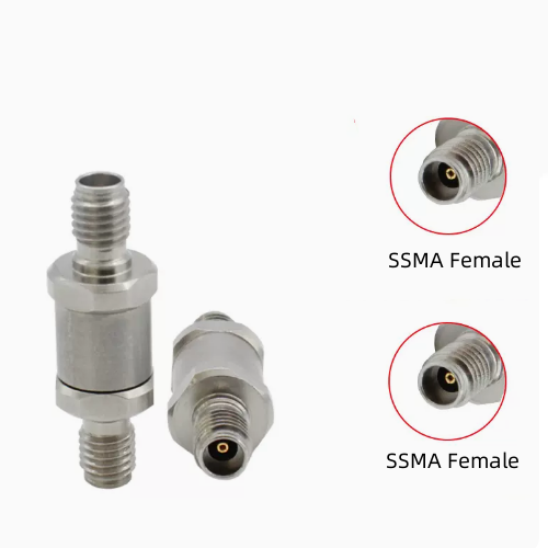 SSMA ملليمتر موجة محول SSMA الذكور إلى SSMA الإناث منخفضة فقدان الفولاذ المقاوم للصدأ اختبار محول 40 جيجا هرتز