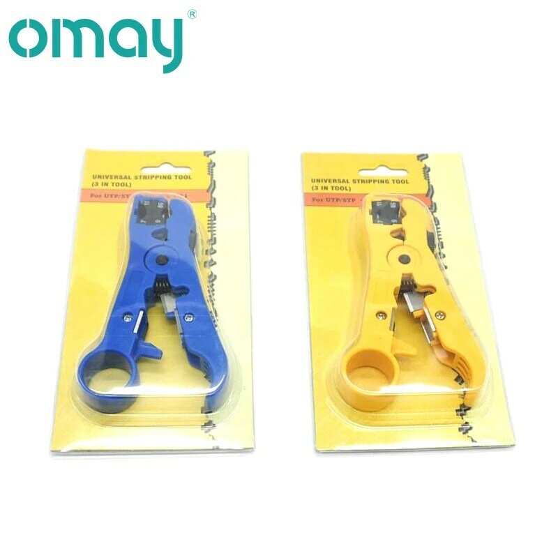 OMAY Multi-functional Wire Coax Coaxial Stripping Tool for UTP/STP RG59 RG6 RG7 RG11 Universal Cable Stripper Cutter Pliers