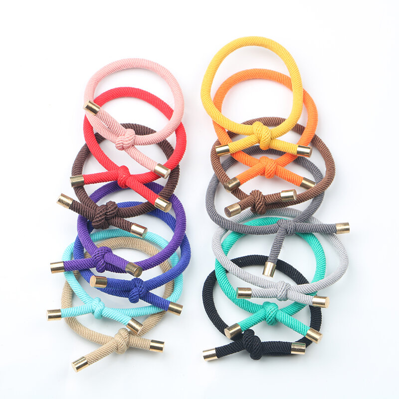 14PCS Elastics Hair Bands Hair Ties for Women Girls Elastic Knotted Hair Rubber Bands Ponytail Holders