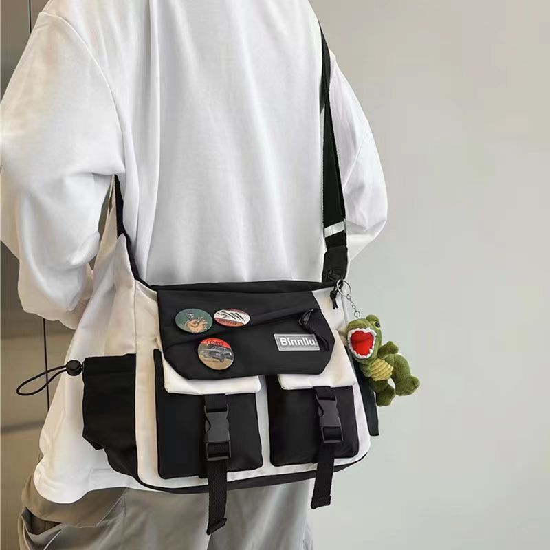 Повседневная нейлоновая сумка через плечо для мужчин и женщин, вместительный мессенджер для подростков, Студенческая сумка на одно плечо для путешествий и повседневного использования