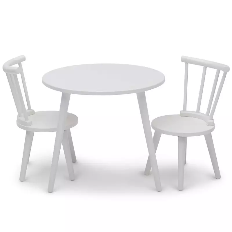 Kids Table & 2 Chairs Set - Ideal for Arts & Crafts Gold Certified Games Children Chairs & Stools Bianca White Freight Free Desk