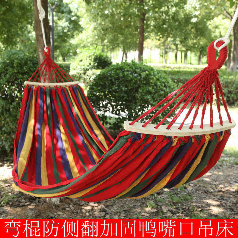 Hamac en toile épaisse pour l'extérieur, balançoire simple et double, chaise suspendue anti-flexion, berceau de camping