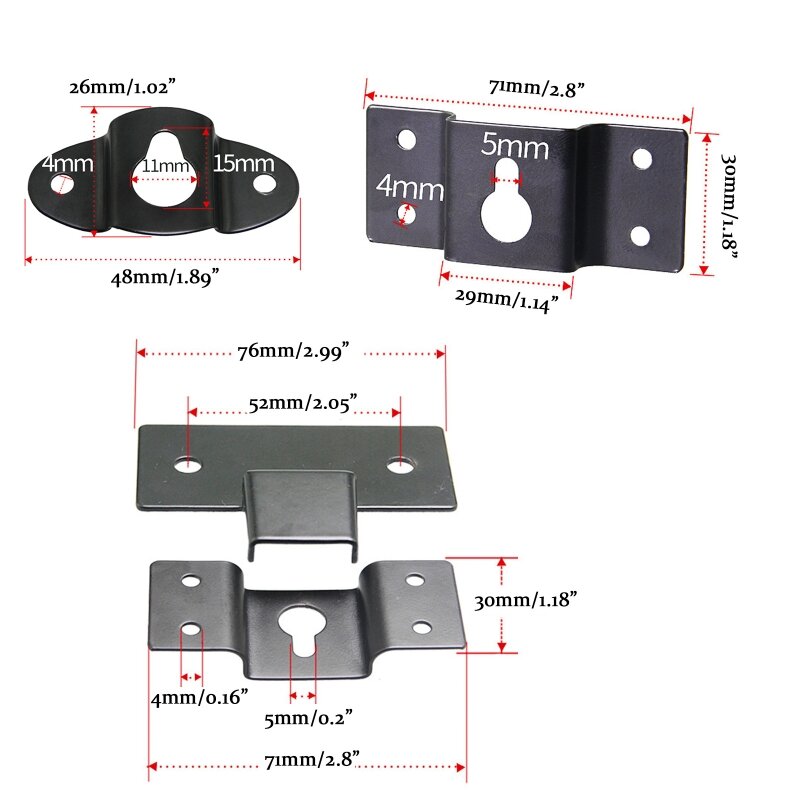 Metall-Universal-Surround-Kleinlautsprecherhalterungen, einfach zu installieren für Lautsprecher
