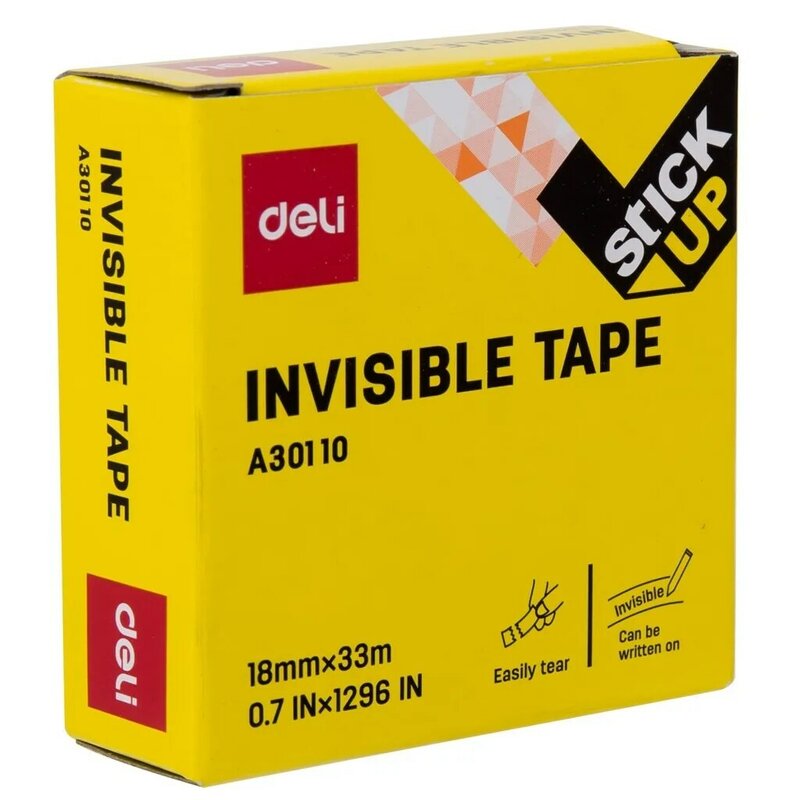 Cinta Invisible de 18mm x 33m, 1 unidad
