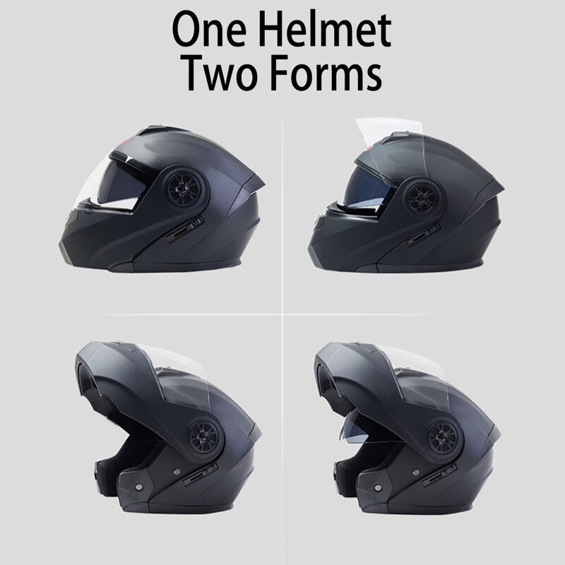 DOT Approved Flip Up Motorcycle Helmet Men Women Safety Downhill Motocross Racing Modular Personalised Full Face Casco Moto ECE