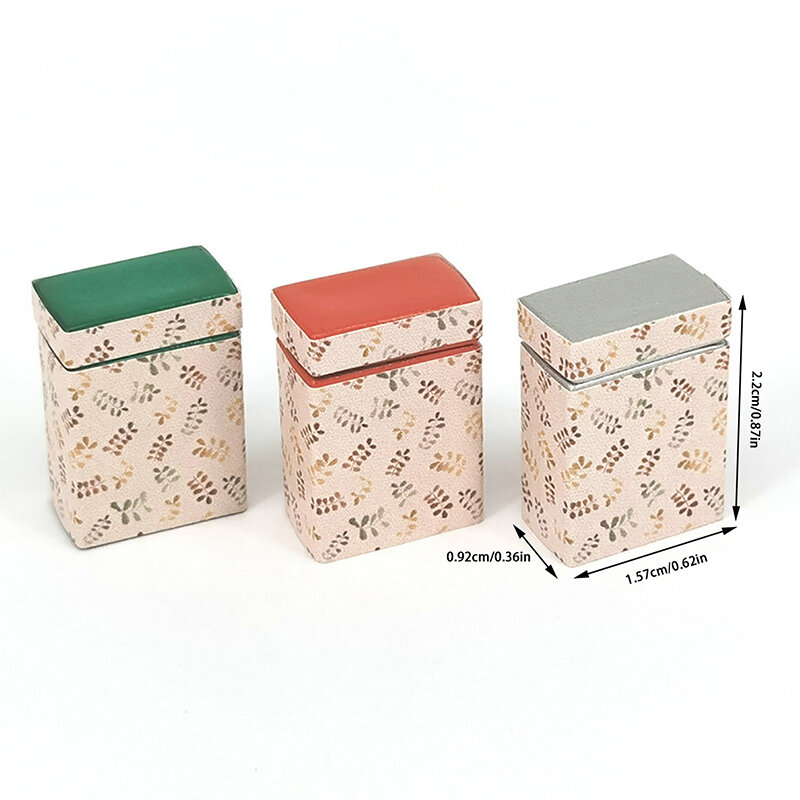 Miniatura Metal Caixa De Armazenamento para Dollhouse, Pretend Play Brinquedos, Container Case, Bonecas Acessórios, 1:6