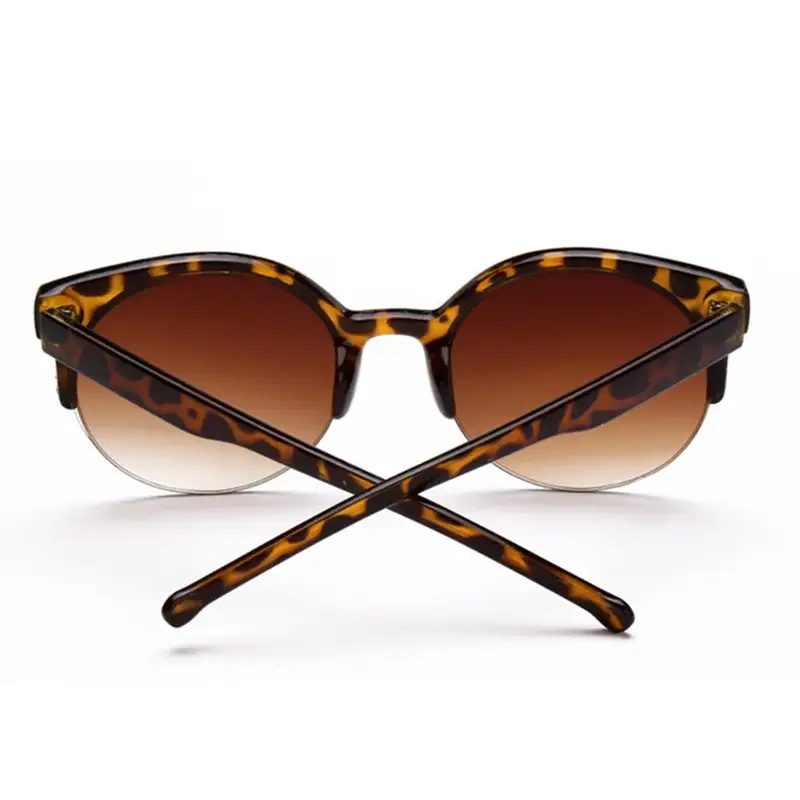 Gafas de sol de ojo de gato para mujer, lentes de sol de medio marco, Retro, Vintage, Anti-UV, para viaje y fiesta, 2022