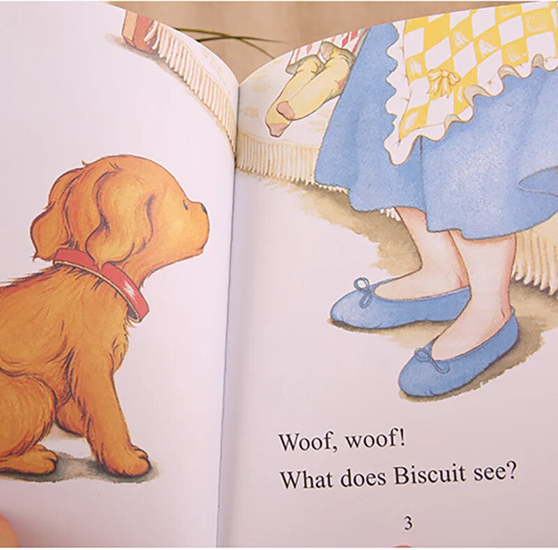 Libro de dibujo con 23 puntos de lectura, libro de imágenes en Inglés I Biscuit Dog Biscuit Story, Manga, puede leer, regalo, Arte con sonido