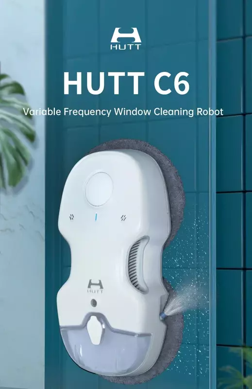 글로벌 버전 자동 물 스프레이 창 청소 로봇, 지능형 리모컨 창 유리 청소, Hutt C6, 100-240V, 신제품