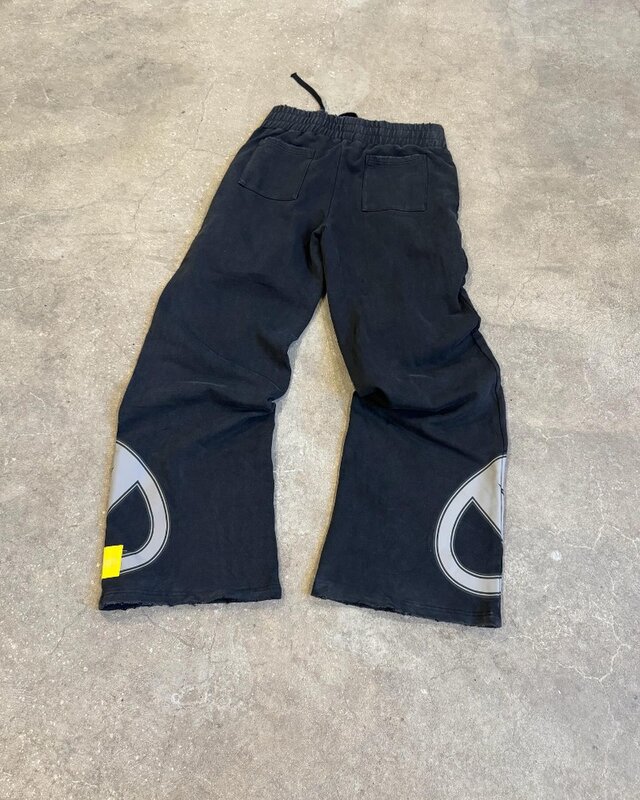 Główna ulica moda Retro nadruk z alfabetem męskie spodnie Y2k Harajuku spodnie w stylu Hip Hop na co dzień luźna para sportowe spodnie z szerokimi nogawkami