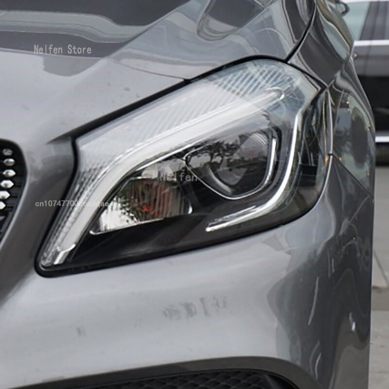 Защитная пленка для автомобильных фар Benz A Class W176 2013-2018, Прозрачная черная наклейка из ТПУ для восстановления винила