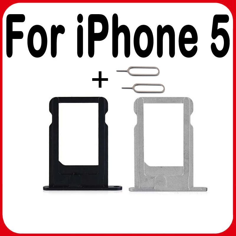 Support de carte Sim blanc et noir, emplacement pour iphone 5 5C 5s 5G SE 5SE, pièce de rechange, adaptateur