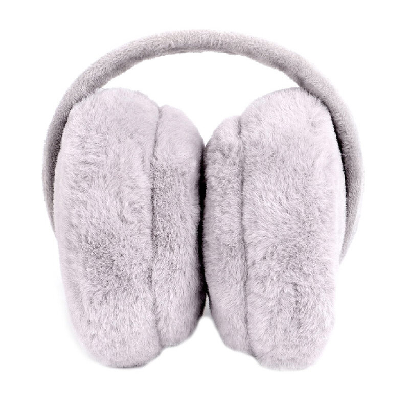 New Fur Solid Color Ladies Earmuffs Autumn and Winter Warm and Comfortable Unisex Skiing Fur Headphones Casque Antibruit Cute