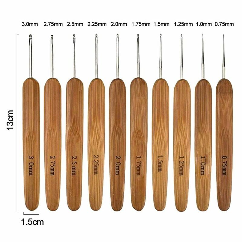 Бамбуковые деревянные крючки для вязания, новые длинные Маленькие крючки для вязания, спицы для вязания, ручная работа