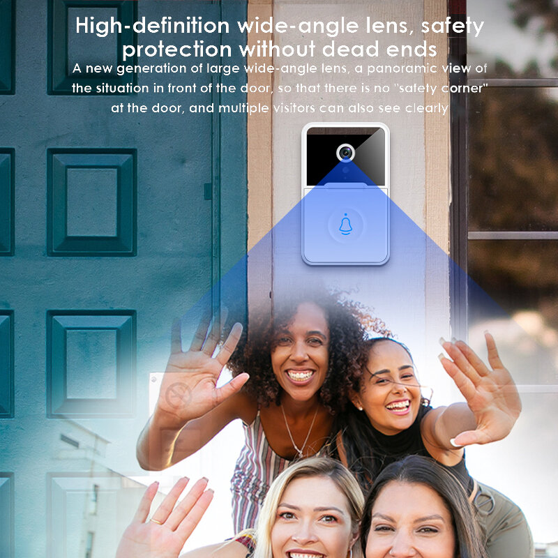 Беспроводной мини-звонок для умного дома, камера с сигнализацией, уличный цифровой дверной звонок Magic Eye с Wi-Fi, Визуальный дверной звонок, защитный Видеозвонок