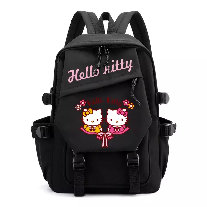 Sanrio New Hellokitty Student Schoolbag Heat Transfer Patch stampato Cute Cartoon Computer Canvas Backpack femminile