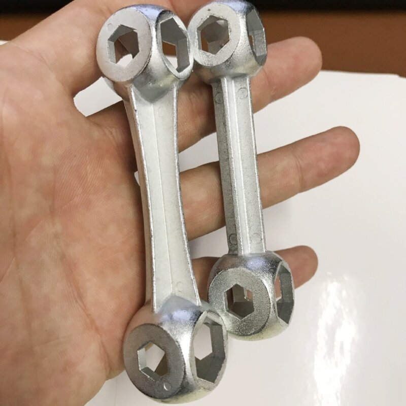 Herramienta reparación bicicletas llave tipo hueso llave hexagonal para bicicletas válvulas elevador tren llave