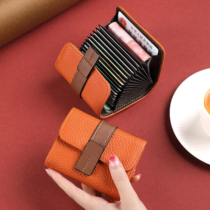 Однотонный женский кошелек из искусственной кожи с отделением для кредитных карт