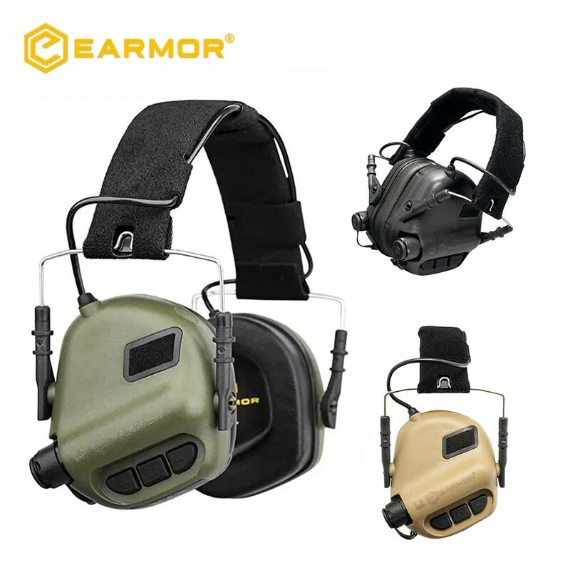 EARMOR M31 Tactical Headset NRR 22dB Noise Canceling Shooting Hunting Earmuffs Hearing Protection Sound Amplification Headset