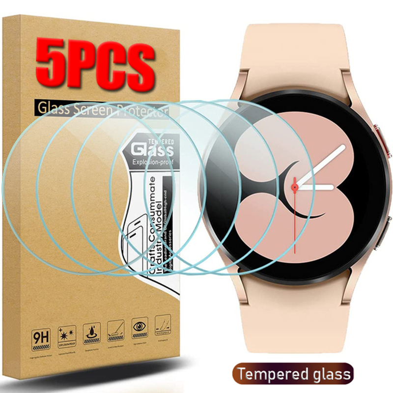 Protector de pantalla de vidrio templado para Samsung Galaxy Watch 5 4, película protectora de 40/44MM para Samsung Watch 4 Classic 42/46mm 3 41/45