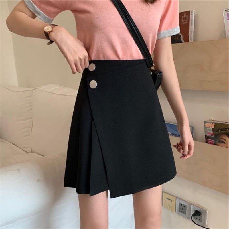 Solid Skirts Women Summer Sequined Decoration Simple Office Lady High Waist Sexy All-match Korean Style Fashion Cozy Streetwear