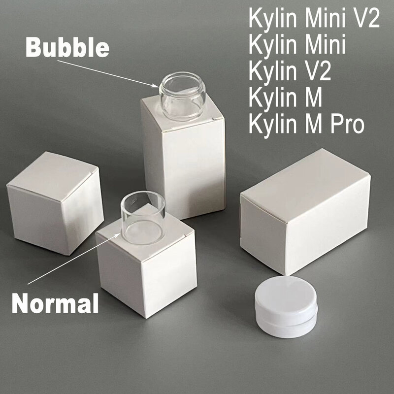 10 buah alat gambar kaca Kylin untuk Kylin Mini V2 M Pro transparan/bohlam/Model geometris kaca Normal