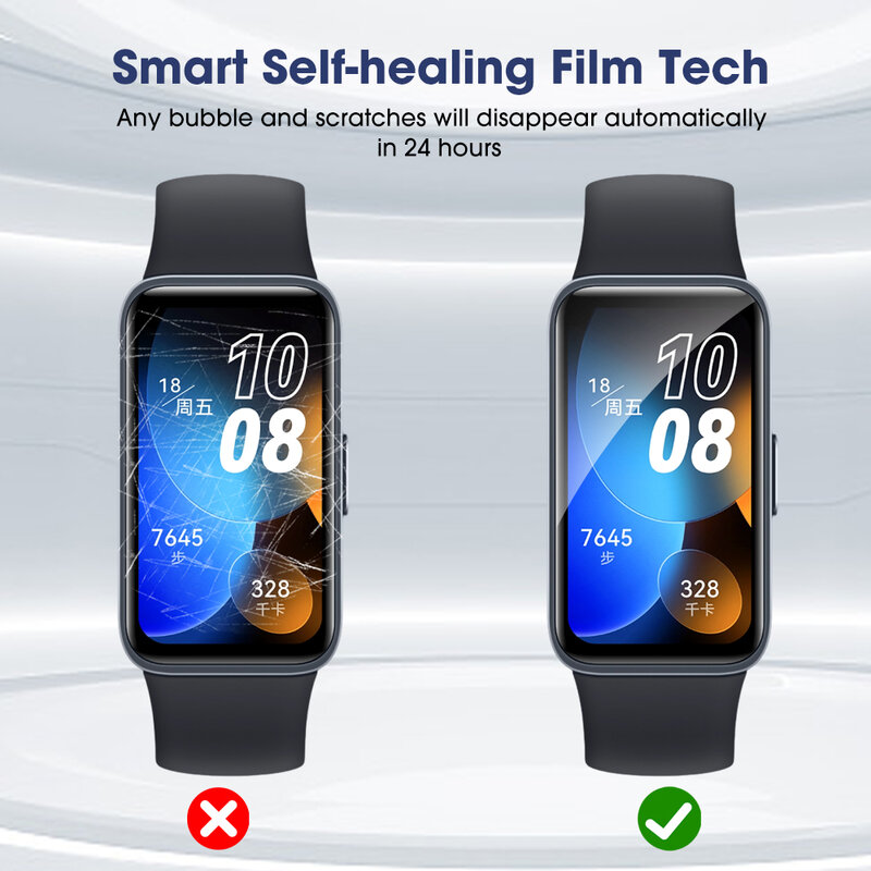 Film transparent souple pour Huawei Band 8, protecteur d'écran, bracelet intelligent, film hydrogel de protection, accessoires, 1-10 pièces