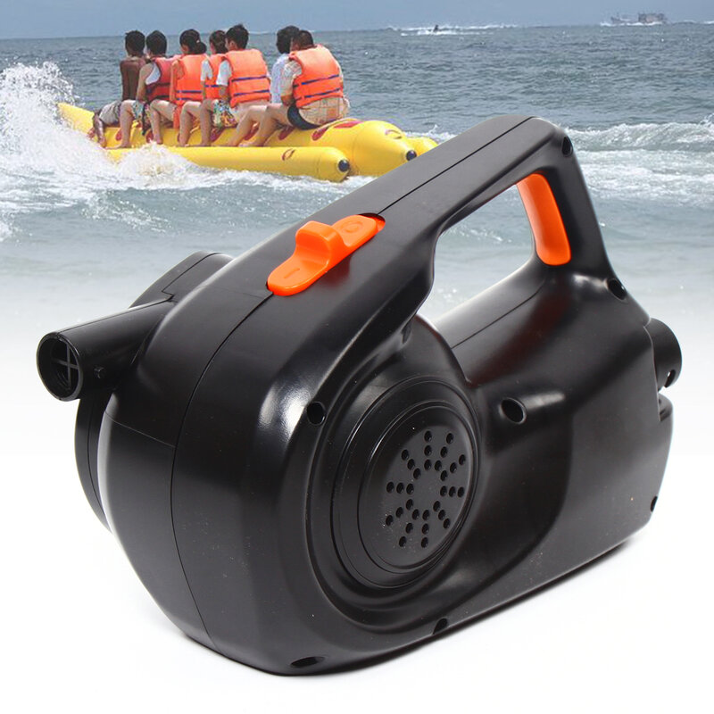 Bomba de aire inflable eléctrica portátil de doble acción, máquina de inflado de cojín, 80W, 4500mAh, para Kayak, barco, balsa, piscina