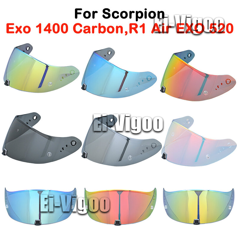 Exo 520 helm visier linse motorrad voll gesicht helm visier objektiv ersatz linse für skorpion exo 1400 carbon, r1 air & exo 520