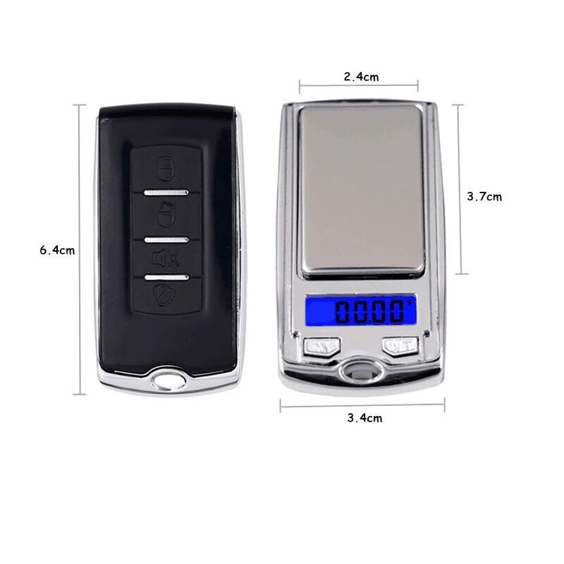 Minibáscula Digital de bolsillo para llaves de coche, balanza electrónica para artículos pequeños con pantalla LCD portátil de 0,01G, joyería