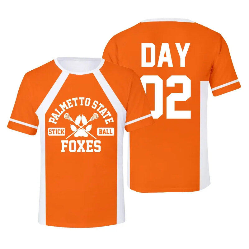 O Foxhole Court Jersey para homens e mulheres, Palmetto State Foxes, Lacrosse Jersey, Cosplay, WILDS MINYARD, T-shirt 3D, roupas, crianças Tees, novo