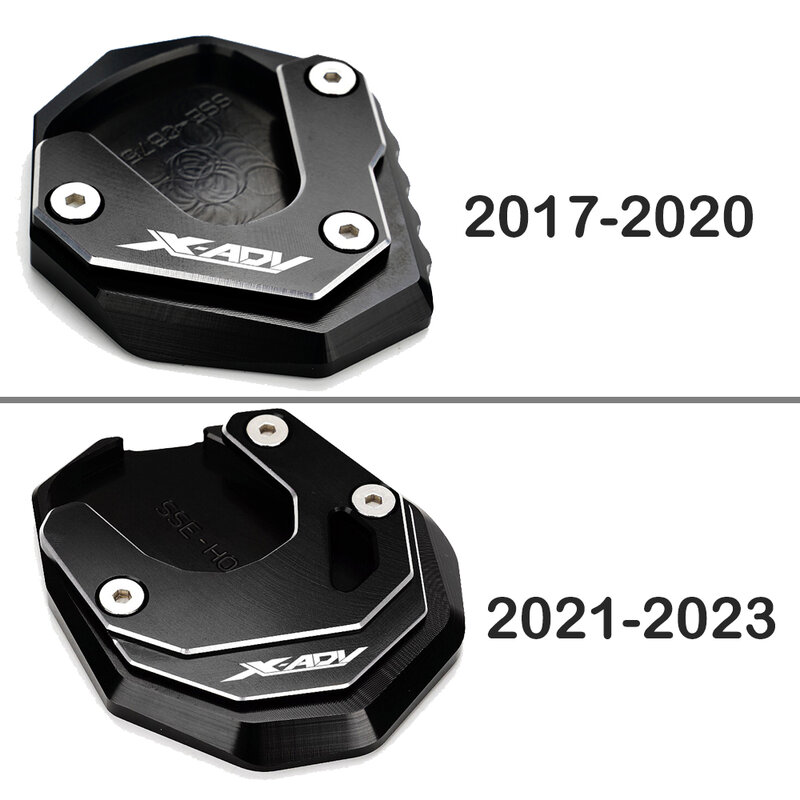 CNC Kickstand Ampliar Pad Keychain, Acessórios Da Motocicleta, Suporte Lateral, Honda X ADV, XADV 750, 2017-2023, 2020, 2021, 2022