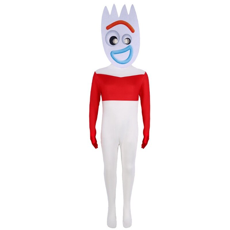 Anime Toy Story Cosplay Costume Forky Cos Jumpsuit Stage Performance Outfits Halloween Carnival Role Play Party Zentai Kids