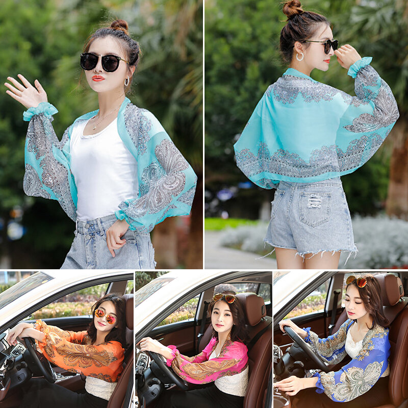 2023 Summer Women Sun Protection Arm Sleeve Driving Anti-UV Shawl Cool Oversleeves Thin Sleeves Outdoor Riding Clothing