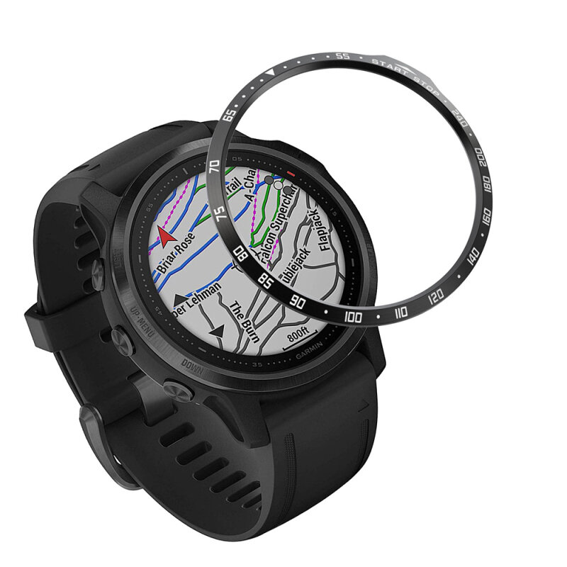 Lünette Ring Geschwindigkeit Anti-Drop stoßfest modisch für Garmin Fenix 6s Zifferblatt Skala Metall leichte Uhr Zubehör Tachymeter