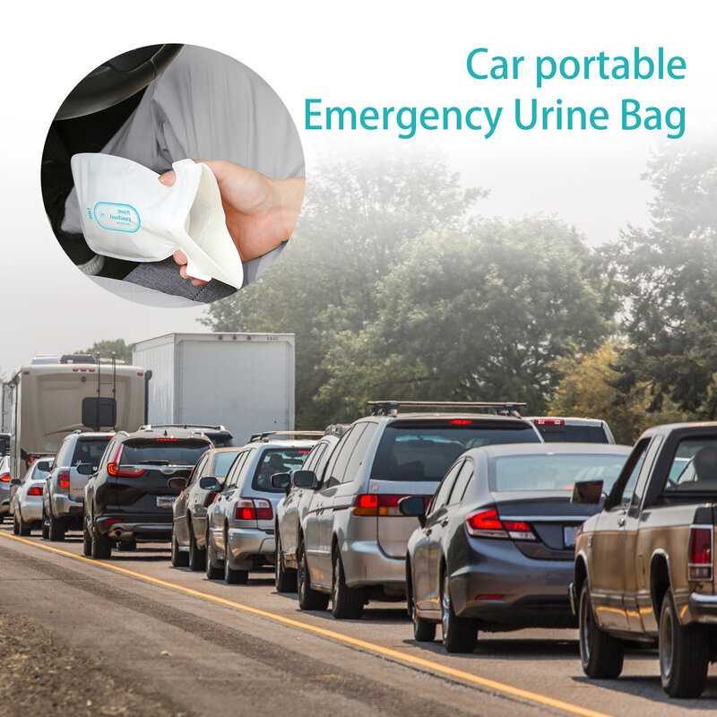 4 pces de emergência saco urina do carro portátil coleta urina para acampamento ao ar livre sacos vômito xixi mini sanitários móveis descartáveis # wo