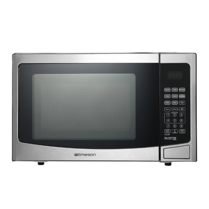 Emerson 1.2 Cu Ft, 1000W Inverter, Control, Stainless Steel Microwave Oven, MWI1212SS