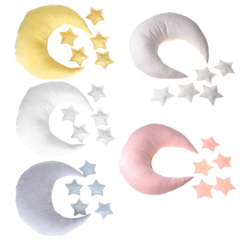 Baby Photography Posing Props Moon Pillow Stars Set Newborn Infants Photo Shooting Accessories DropShipping