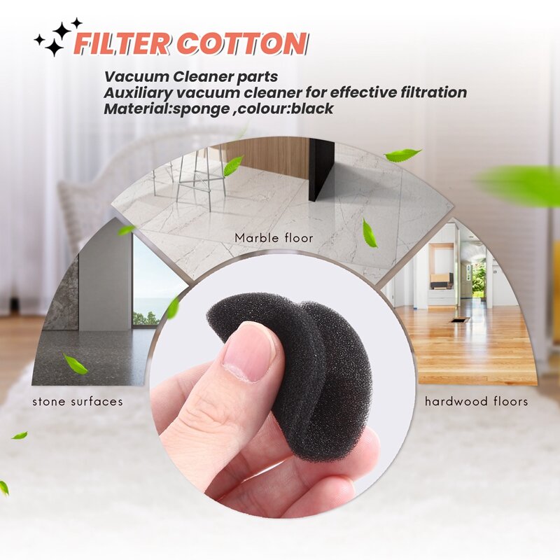 5Pcs Filter Cotton For Deerma Dx118c Dx128c Vacuum Cleaner Parts Effective Tool