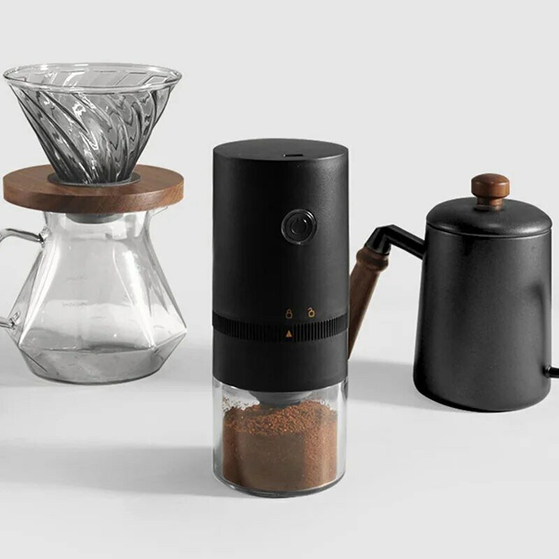 Penggiling kopi Tipe C isi daya USB, penggiling biji kopi profesional keramik inti penggiling listrik portabel peningkatan baru