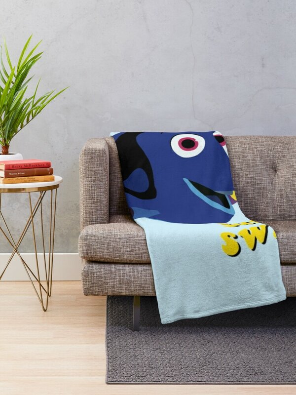 Dory Just Keep Swimming Throw Blanket anime bed plaid Furry Blanket Plaid