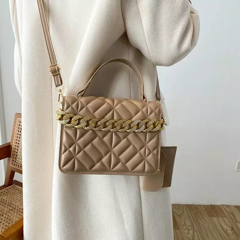 TOUB08 luksusowe torebki designerska damska torba na ramię modna w kratę torby na ramię ze skóry Pu z portmonetkami