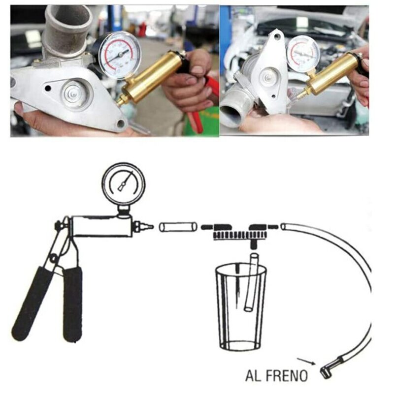Ручной вакуумный насос Автоматический тестер для прокачки тормозов Набор инструментов для прокачки мотоциклов