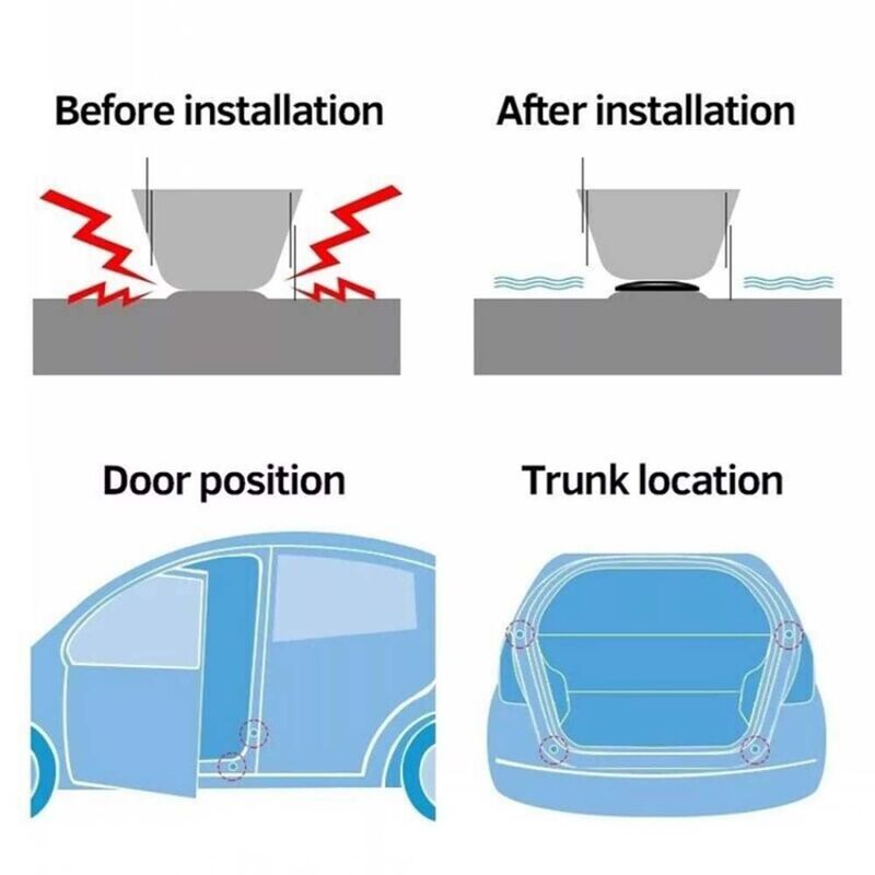 Anti collision Sticker Thickening Buffer Gasket Car Sound Insulation Pad Car Anti-shock pad Car Door Shockproof pad