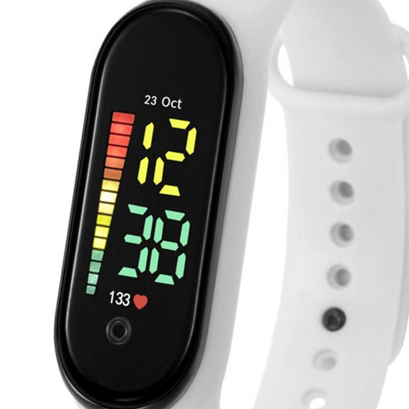 นาฬิกา M11 Jam Tangan Digital สำหรับเด็กกันน้ำสีสันสดใสนำนักเรียนนาฬิกาข้อมือกีฬาสายอ่อนใสนาฬิกาแสดงผล