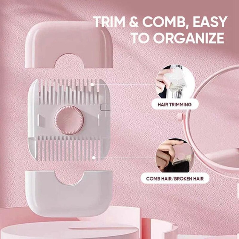 2-In-1 Hair Cutting Trimmer Barber Comb Bangs Hair Cutter Remover Home Mini Makeup Tools