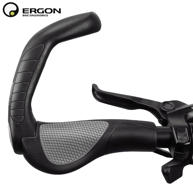 Эргономичные Грипсы на руль велосипеда ERGON GP1 GP3 GP5, удлиненный конец горного велосипеда, Запираемая велосипедная ручка, резиновые Грипсы