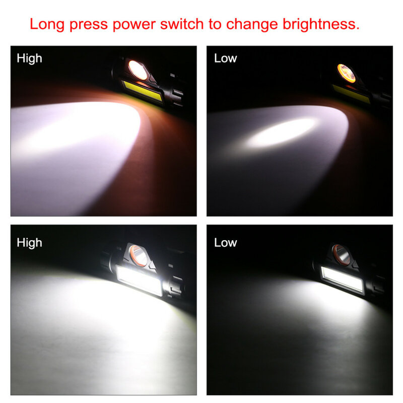 Neue LED USB wiederauf ladbare Cob Scheinwerfer starke magnetische leistungs starke Scheinwerfer super helle wasserdichte Stirn lampe für den Außenbereich