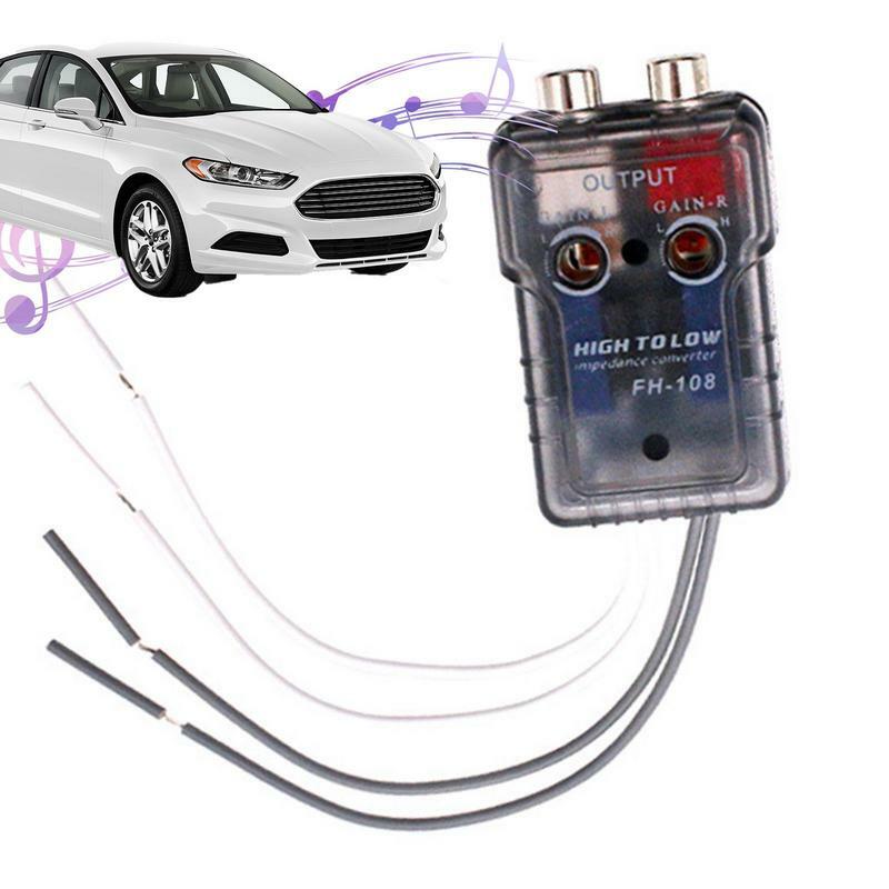Convertidor de Audio para coche, convertidor de cable de alta a baja