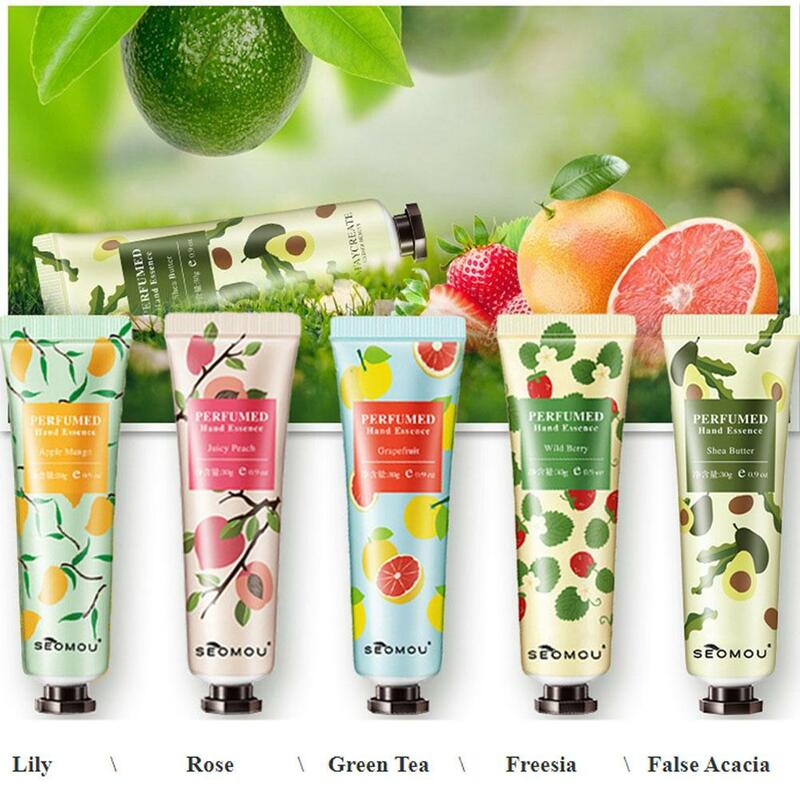 Crema de Manos hidratante de frutas y flores, 10 piezas, nutritiva, antiarrugas, antigrietas, productos para el cuidado de la piel